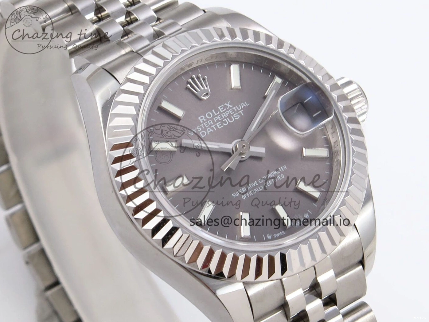 MiroTime 0425 Fashionable DateJust 28MM 279174 SS GMF 1:1 Best Edition 904L Steel Gray Stick Dial on Jubilee Bracelet A 1138